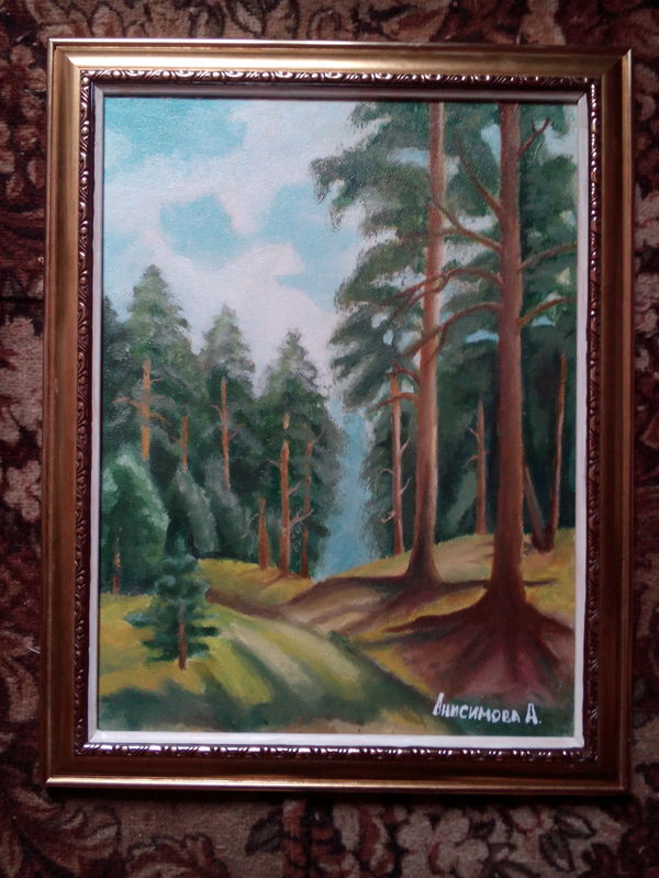 Bryansk forest 30*40 - My, Oil painting, Forest, Bryansk, Artist