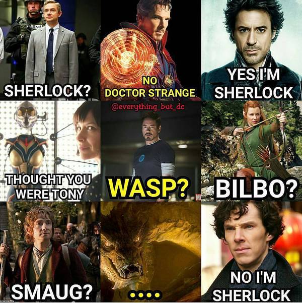 Who? - Marvel, Robert Downey Jr., Evangeline Lilly, Martin Freeman, Benedict Cumberbatch, Robert Downey the Younger, The hobbit