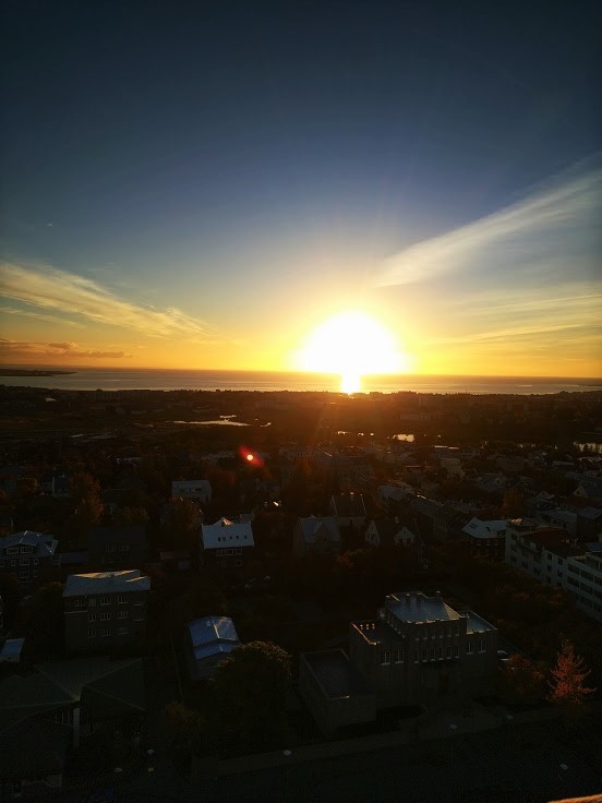 Sunset like a small atomic explosion - My, Nature, Iceland, Reykjavik, Sunset