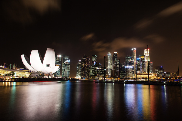 Singapore. - My, Photo, The photo, Landscape, Singapore, Night, Night photo, Night shooting