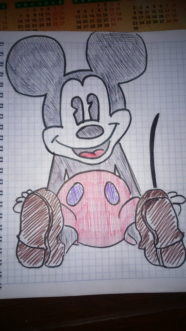 DrvyyechprsschhomyaPlshmrvvozlmchpd - Notebook, My, Mickey Mouse, Drawing