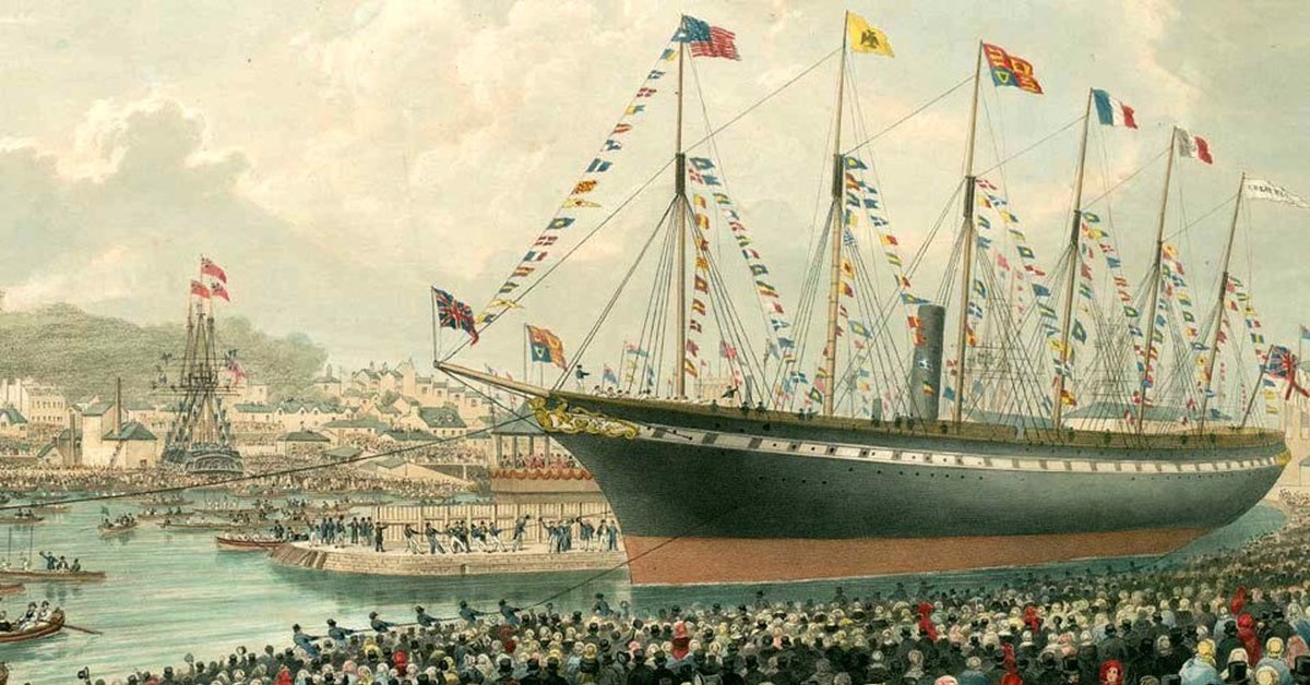 Корабль 1 19. SS great Britain пароход. Пароход Грейт Британ. Корабли викторианской эпохи. Британские пароходы 19 век.