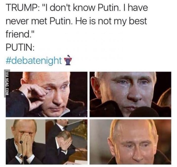 I feel so sorry for him - 9GAG, Translation, US elections, Vladimir Putin, Politics, Picture with text