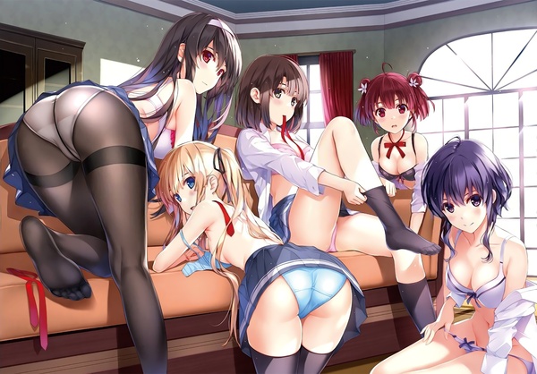 Anime Art - NSFW, Anime art, Anime, Saekano, Kasumigaoka utaha, Sawamura spencer eriri, Megumi Katou, , 