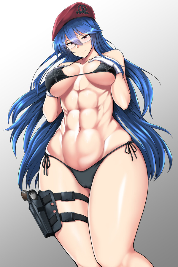 Sabra Glynn Gold - , Art, Strong girl, Anime, Anime art, Fitonyashka, Sports girls, Bikini