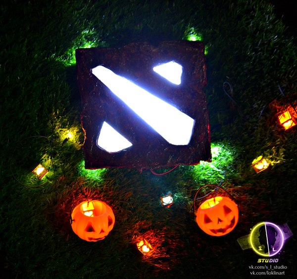 DIY DOTA 2 night light - Night light, Lamp, Photo on sneaker, Dota 2, Dota, My, Rukozhop