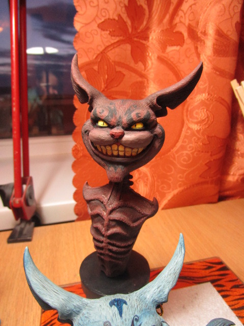 Cheshire family :) - My, Cheshire Cat, Alice: Madness Returns, Polymer clay, Nooboslowpokopanda, Longpost