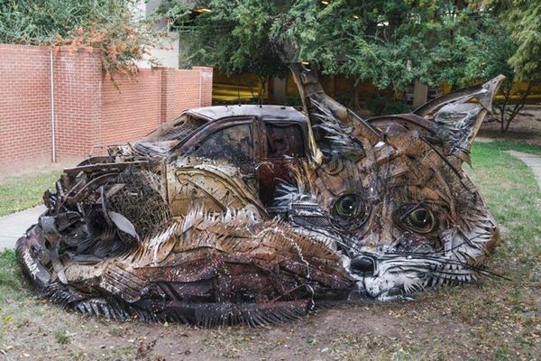 Sculptures of animals from garbage and rubbish. - Artist, Animals, Graffiti, Street art, Art, Trash, Garbage, Longpost