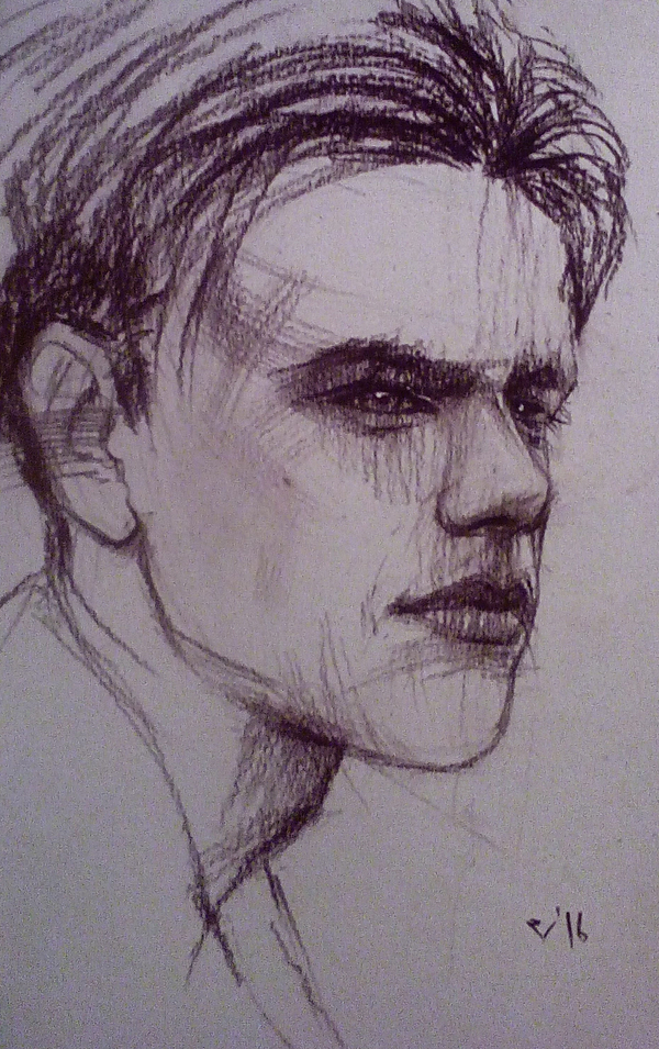 Sketch - My, Drawing, Portrait, Sepia