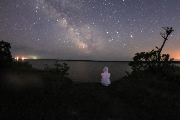 The Milky Way over Lake Khvalisekoe. - My, Milky Way, Stars, Space, Sakhalin, My, Stars