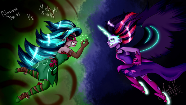 Nature vs. Midnight - My little pony, Equestria girls, , Midnight sparkle