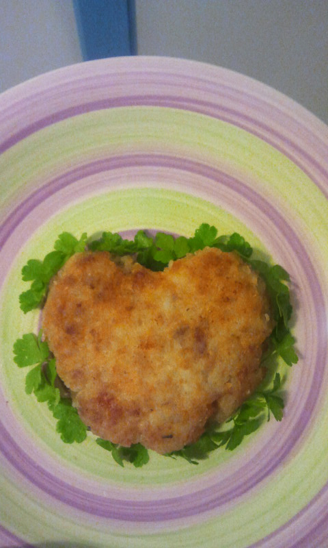 One morning, February 14th... - My, Valentine, Cutlets, Love, Breakfast