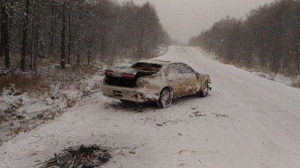 Creepot on the roads of Sakhalin. - Snow, Winter, , Sakhalin, Car, Fireplace, Kripota, Sahkom