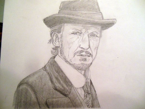 Pleasant evening with an album, pencils and a man in a hat) - My, Drawing, My, Pencil, 