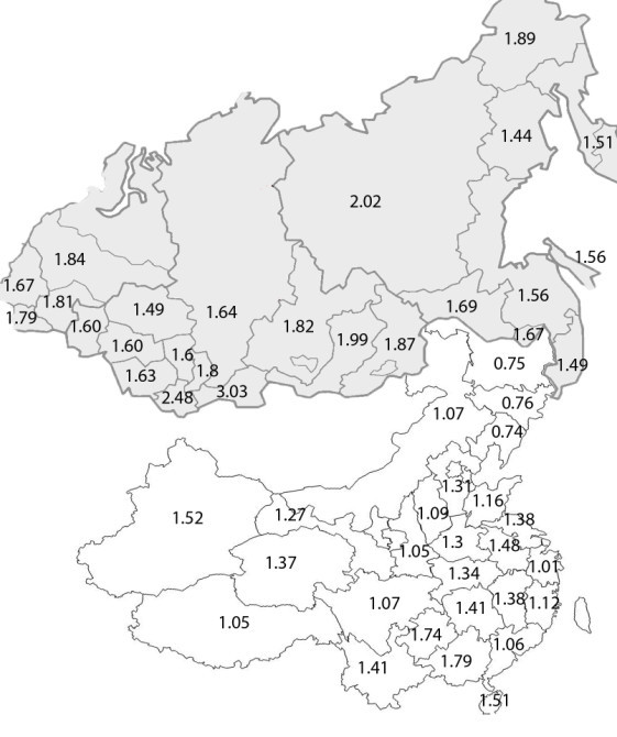 Китай демографическая карта