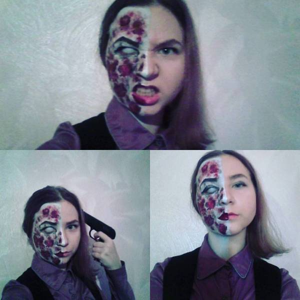 two-faced - My, Halloween, Makeup, Batman, Two-faced