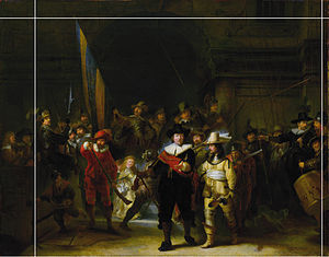 Everyone get out of the darkness. - Painting, The night Watch, Rembrandt, The bayanometer is silent