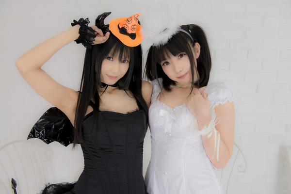 NyashHalloween - Longpost, Long, Milota, Angels and Demons, Girls, NSFW