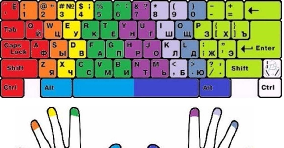 крупный план рук на клавиатуре, на экране монитора абстрактная головоломка с цветными кругами
