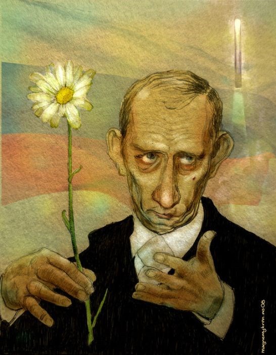 Зарубежные карикатуры на Путина | Пикабу