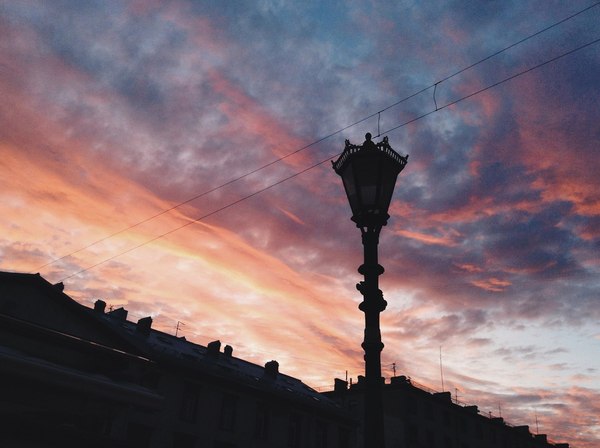 Saint Petersburg sky - My, The photo, Sky, Sunset, Saint Petersburg, Mobile photography, Photo, My