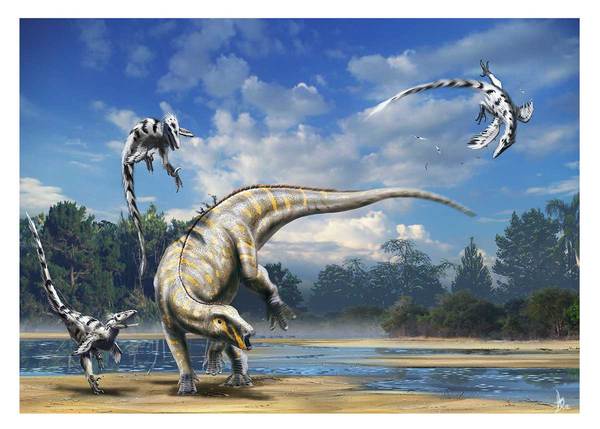 Feathered hunters. - My, Dinosaurs, Paleontology, Art, Dromaeosaurs, Deinonychus, Longpost