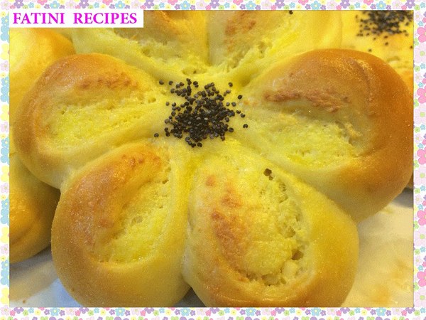 Recipe Buns Flowers - My, Bakery products, Buns, Recipe, , , Cottage cheese, Cooking, Food, Longpost