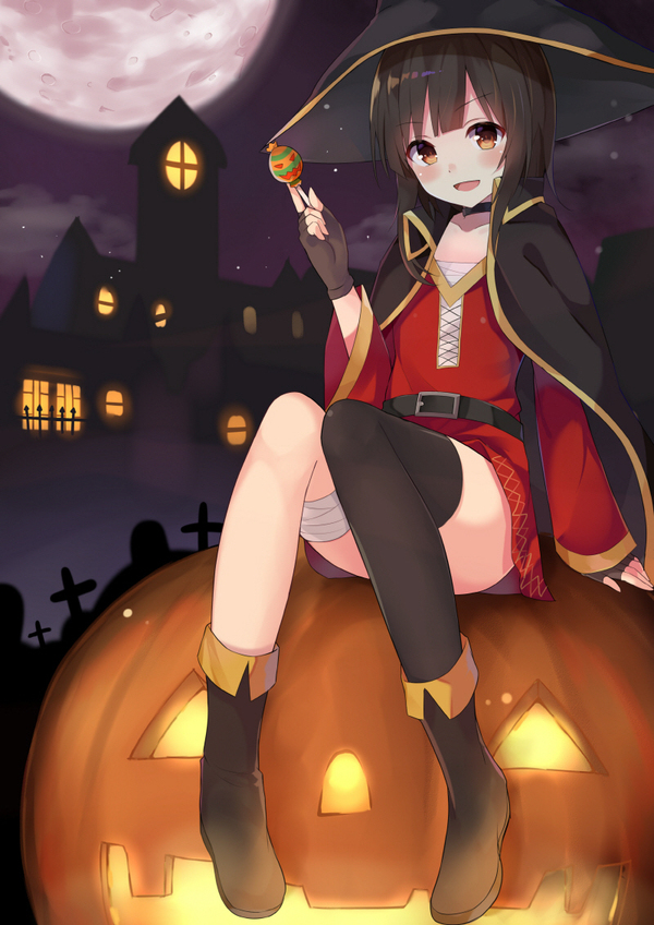 Halloween Megumin , Anime Art, Konosuba, Megumin