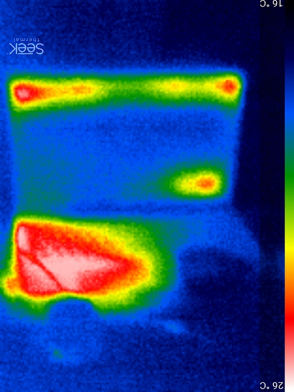View of the thermal imager - My, Notebook, Heat loss, Overheat, Thermal imager