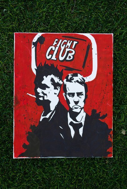 Canvas markers - My, Art, Painting, Fight club, Fight Club (film)
