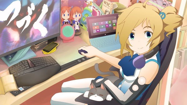 Windows Girls (Inori Aizawa) - , Anime, Desktop wallpaper, Girls, Windows, Anime art