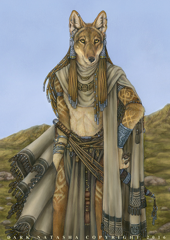 distant horizons - Ethiopian Jackal, Wolf, Darknatasha, Art, Furry, Tattoo