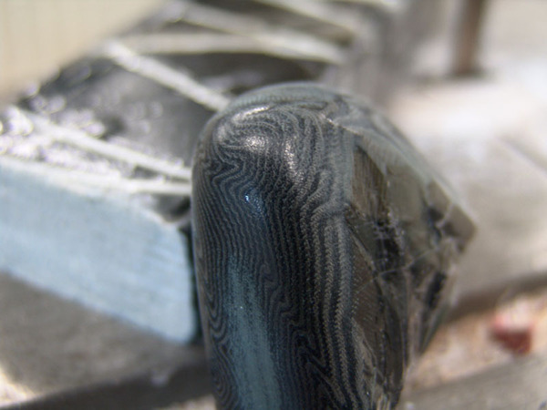 Рукоятка ножа из старых джинс (плюс эпоксидная смола и отвердитель) Крафт, Длиннопост, Нож, Рукоятка, Изготовление, Джинсы