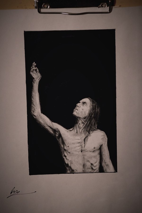 Gimme danger - My, , Iggy Pop, Art, Drawing, Pencil drawing