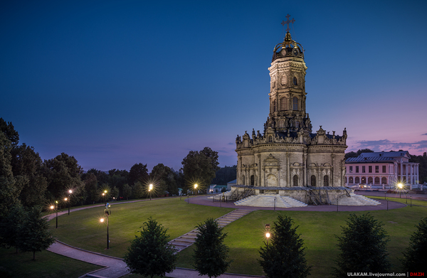 Just a beautiful church. - My, Photo, Sunset, Church, Architecture, Unusual, Подмосковье, Dubrovitsy, Podolsk