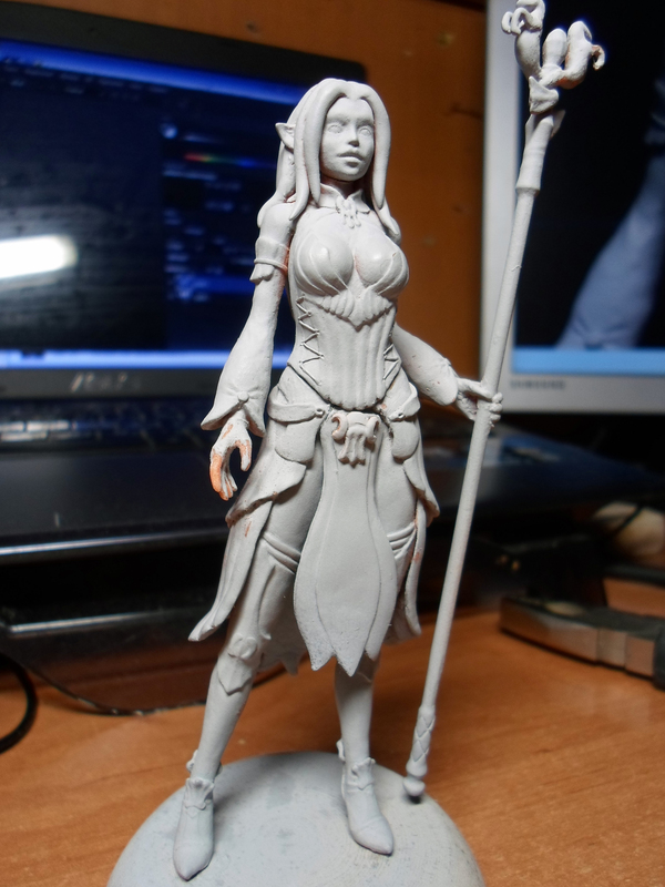 Siren figurine from the game Bless online + a little bit of the process. - My, Bless Online, Hobby, Figurines, Polymer clay, , Лепка, Needlework, Longpost