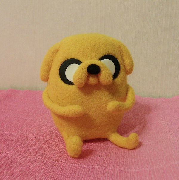 Jake dog wool - My, Needlework, With your own hands, Creation, Adventure Time, My, Hobby, Cartoons, Toys, Longpost