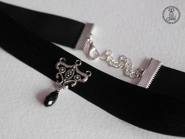 Choker with Swarovski pendant - My, Choker, , , With your own hands, 