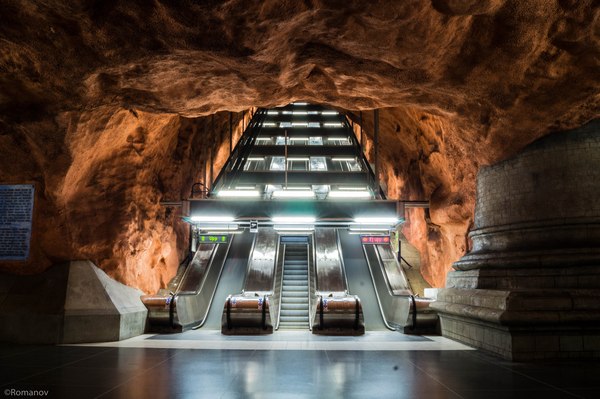 Stockholm metro station Radhuset. - Photo, My, Metro, Sweden, Stockholm, Travels