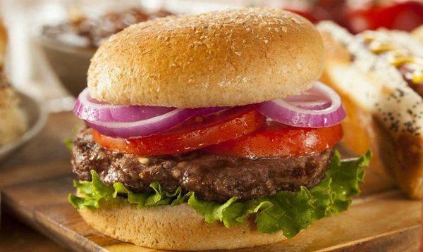 Trumpburger - Ground meat, Cucumbers, Tomatoes, Onion, Dinner, Recipe, Cook's Diary, Longpost, Culinary minced meat