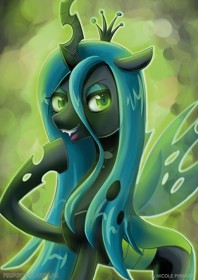 ... So kind of you. - My little pony, Queen chrysalis, Art, Joellethenose