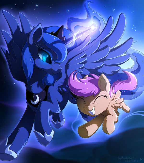    My Little Pony, Scootaloo, Princess Luna, 
