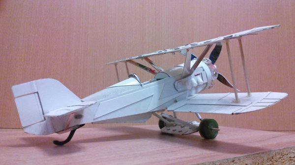 Самодельная модель биплана из картона. papercraft, стендовый моделизм, Своими руками, длиннопост