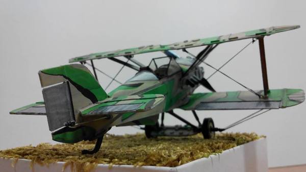 Самодельная модель биплана из картона. papercraft, стендовый моделизм, Своими руками, длиннопост