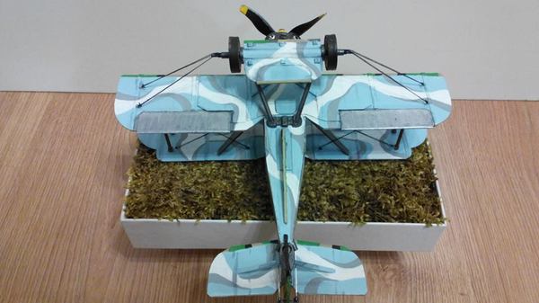 Самодельная модель биплана из картона. papercraft, стендовый моделизм, Своими руками, длиннопост