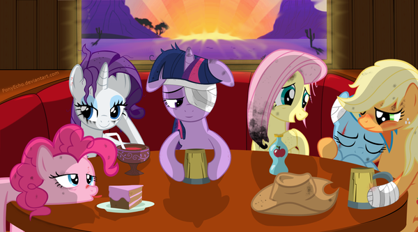 "After The Battle..." My Little Pony, Mane 6, Semi-grimdark, Ponyecho