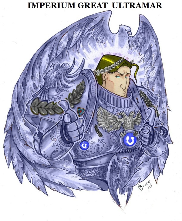 Emperor of Ultramar - My, Warhammer 40k, Warhammer 42k, Imperium, Ultramarines, Emperor of Humanity, With your own hands, 