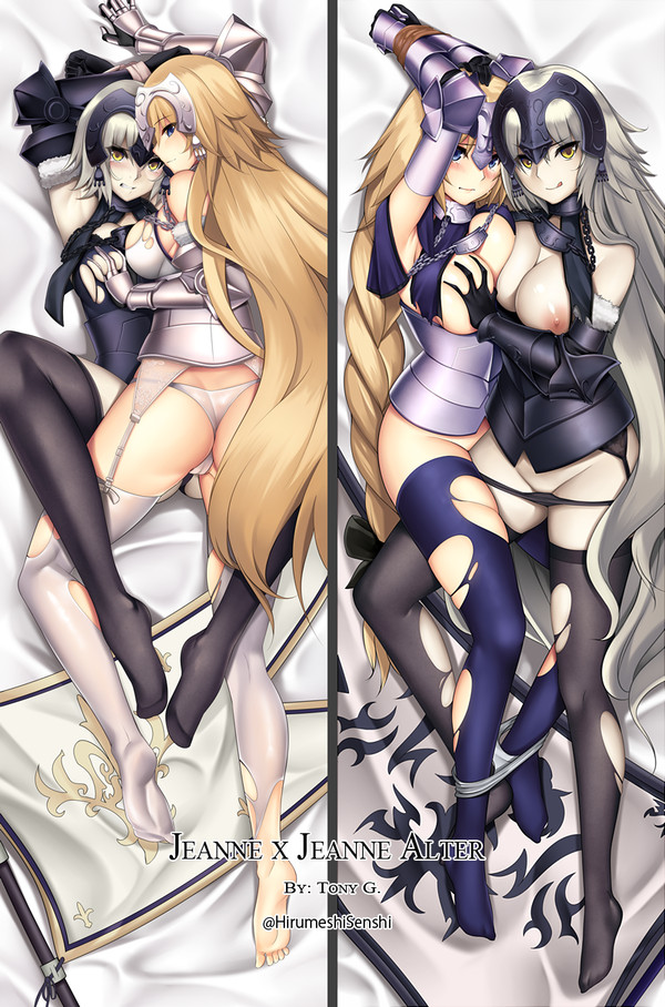 Dakimakura - NSFW, Anime art, Anime, Fate grand order, Jeanne alter, Ruler, Boobs, Stockings, Yuri