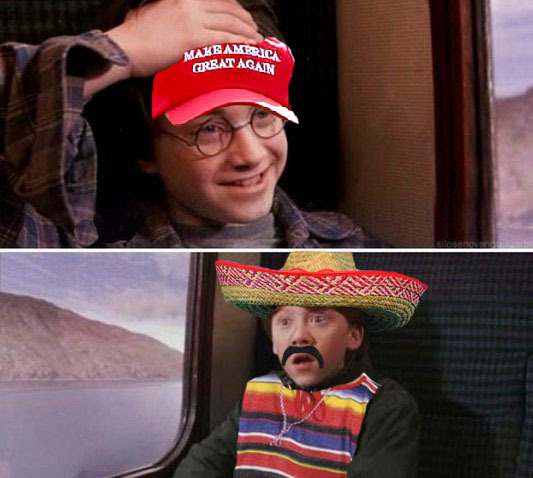 Make america great again - My, Donald Trump, Harry Potter, Mexicans, Politics