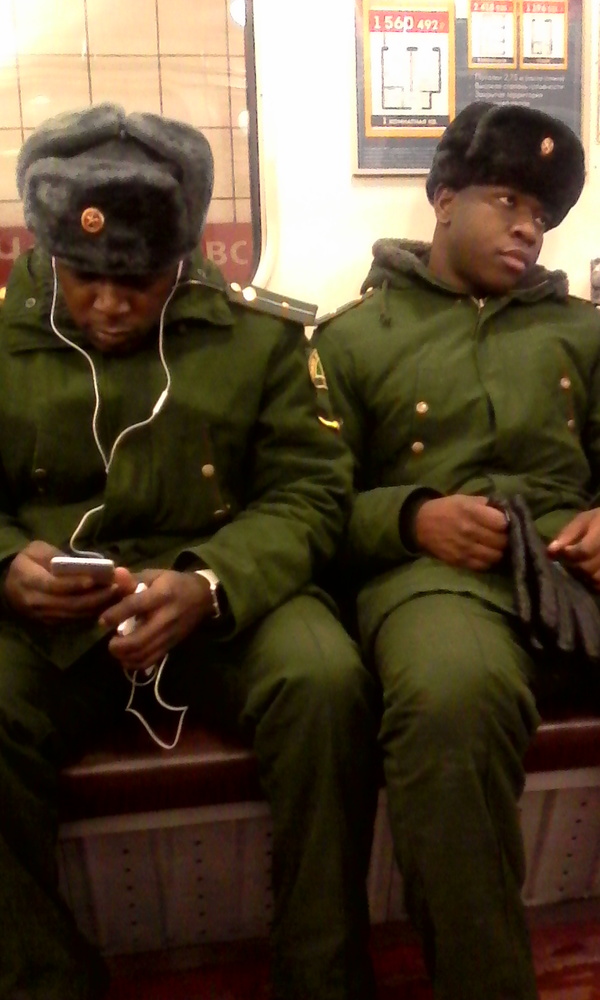 Russian army officers. - Officers, Russian army, Saint Petersburg, Metro